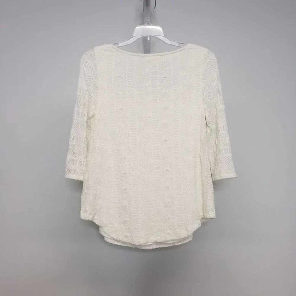 Anthropologie Meadow Floral Lace Crochet Melange Blouse Size Extra Small